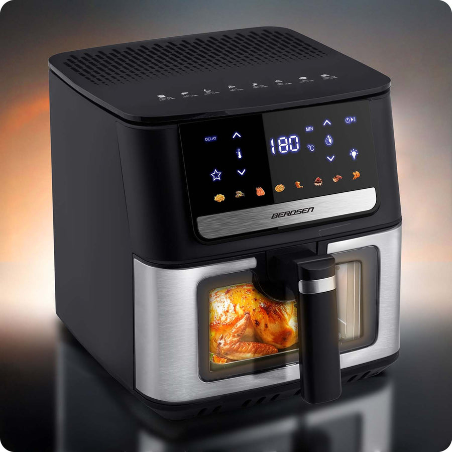 Airfryer 6,5L - Sund frituregryde med 1700W effekt og 8 programmer til sprøde retter uden olie
