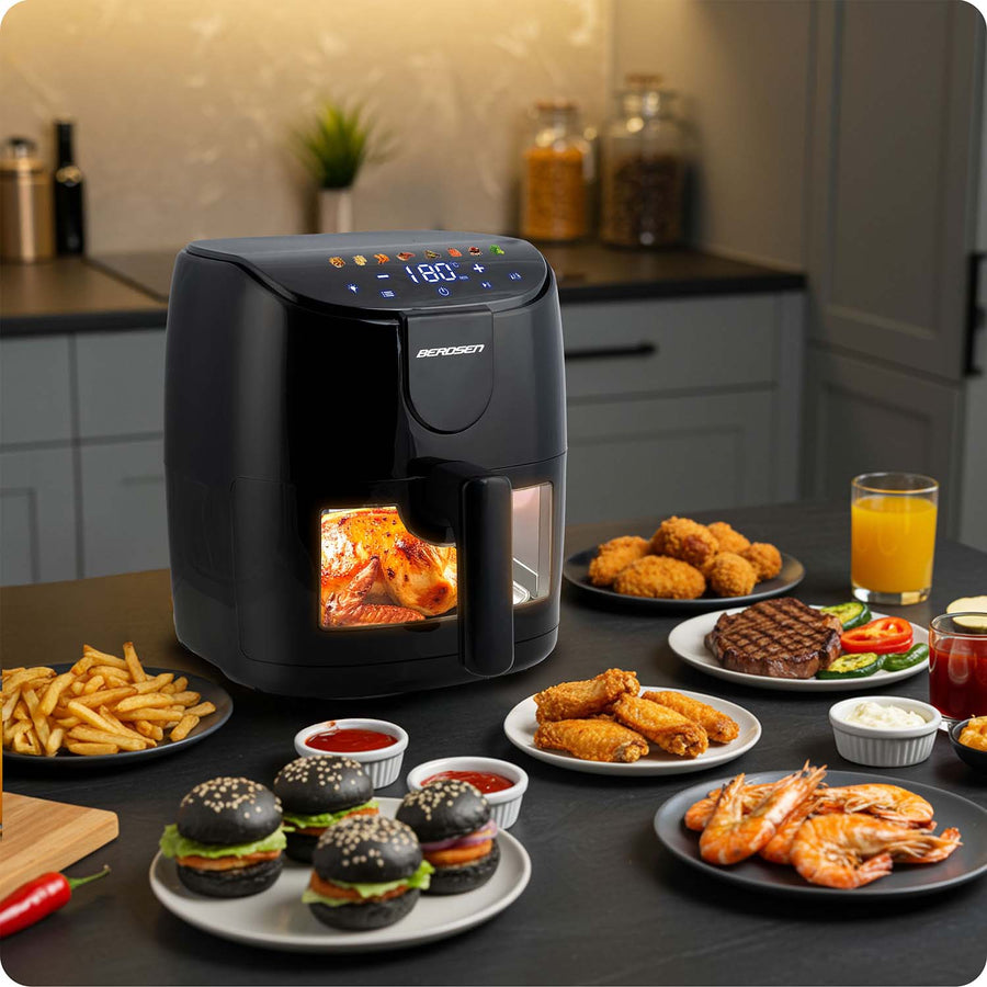 Airfryer 1500 W med 4 liters kapacitet - Sund frituregryde til sprøde retter uden olie