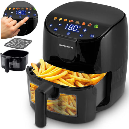 Airfryer 1500 W med 4 liters kapacitet - Sund frituregryde til sprøde retter uden olie