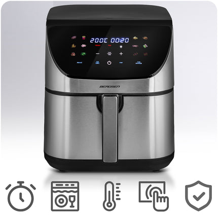 Airfryer 8L - Sund frituregryde med 1700W effekt og touchskærm til sprøde retter uden olie