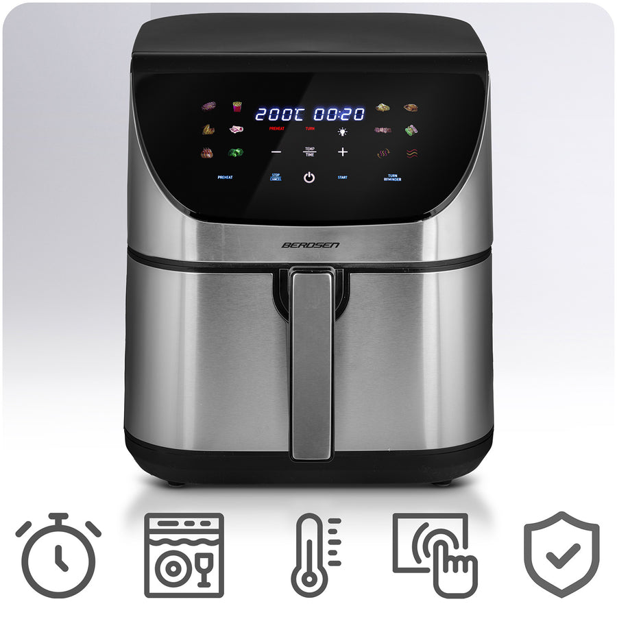 Airfryer 8L - Sund frituregryde med 1700W effekt og touchskærm til sprøde retter uden olie