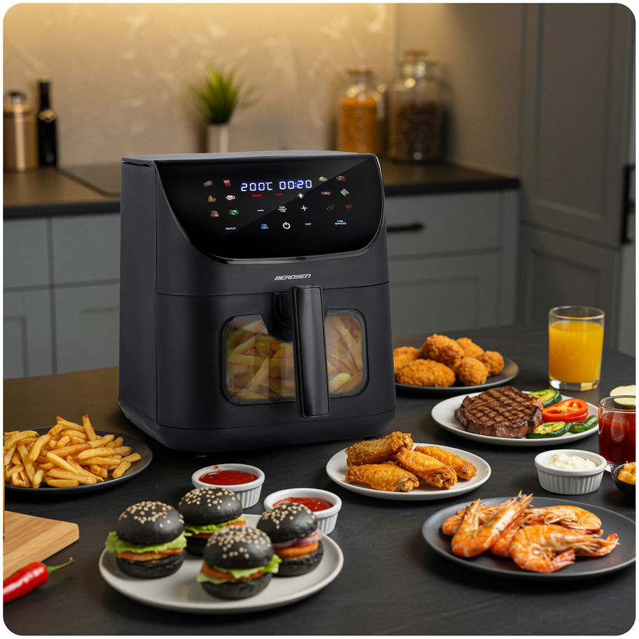 Airfryer med 8 liters kapacitet og 1700 W - Sund friturestegning uden olie