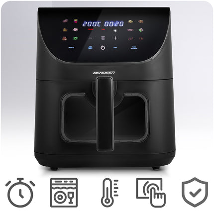 Airfryer med 8 liters kapacitet og 1700 W - Sund friturestegning uden olie