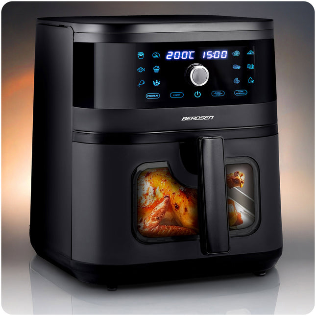 Airfryer med 8 liters kapacitet og 1700 W - Sundere friturestegning uden olie