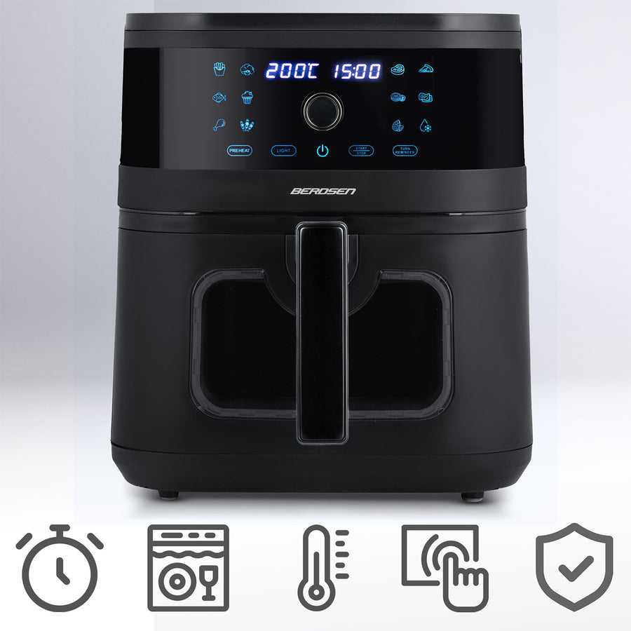 Airfryer med 8 liters kapacitet og 1700 W - Sundere friturestegning uden olie