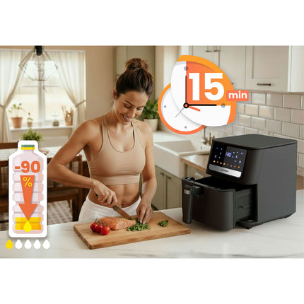 Airfryer 6,5L - Sund frituregryde med 1700W effekt og touchskærm