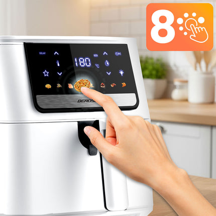 Airfryer 6,5L - Sund frituregryde med 1700W effekt og touchskærm til sprøde retter uden olie