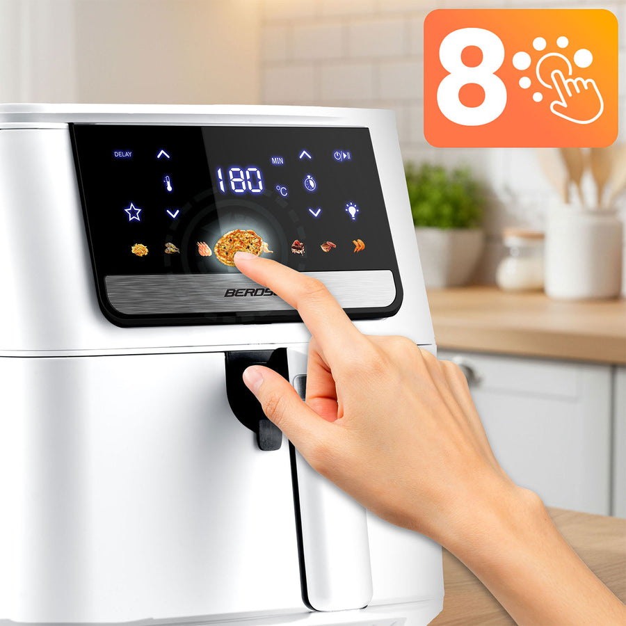 Airfryer 6,5L - Sund frituregryde med 1700W effekt og touchskærm til sprøde retter uden olie