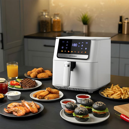 Airfryer 6,5L - Sund frituregryde med 1700W effekt og touchskærm til sprøde retter uden olie