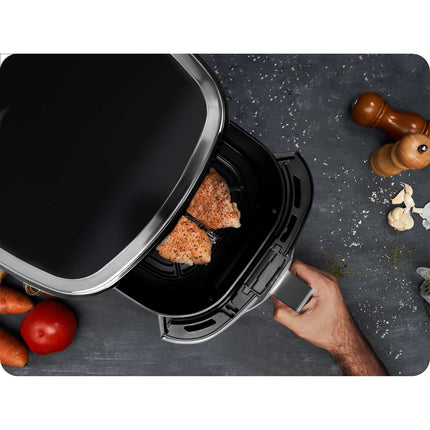 Frituregryde uden olie - sund madlavning med air fryer til pommes frites, kød og grøntsager