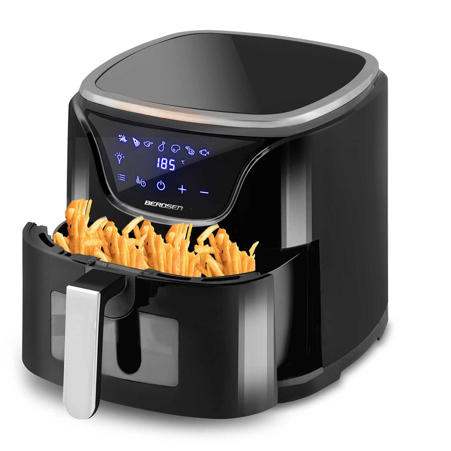 Frituregryde uden olie - sund madlavning med air fryer til pommes frites, kød og grøntsager