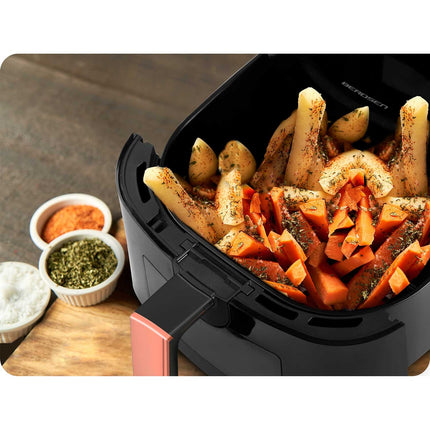 Frituregryde uden olie - sund madlavning med air fryer til pommes frites, kød, fisk og grøntsager