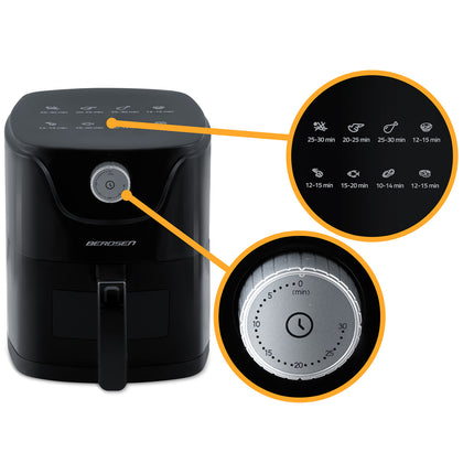 Kompakt airfryer 2,5L - Sundere måltider med mindre fedt og maksimal smag