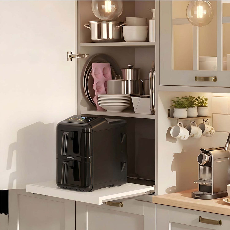 Airfryer med to kamre 11,6 l (2 x 5,8 l), 3000 W, 9 programmer og berøringsskærm