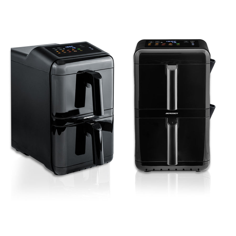 Airfryer med to kamre 11,6 l (2 x 5,8 l), 3000 W, 9 programmer og berøringsskærm