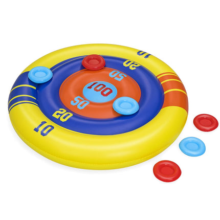 Fantastisk oppustelig poolspil med frisbees til sjov i haven - perfekt til sommerleg for børn