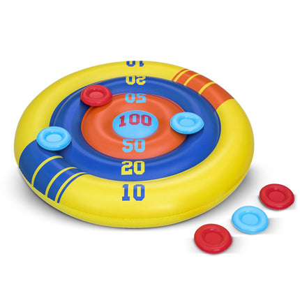 Fantastisk oppustelig poolspil med frisbees til sjov i haven - perfekt til sommerleg for børn