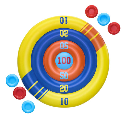 Fantastisk oppustelig poolspil med frisbees til sjov i haven - perfekt til sommerleg for børn