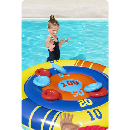 Fantastisk oppustelig poolspil med frisbees til sjov i haven - perfekt til sommerleg for børn