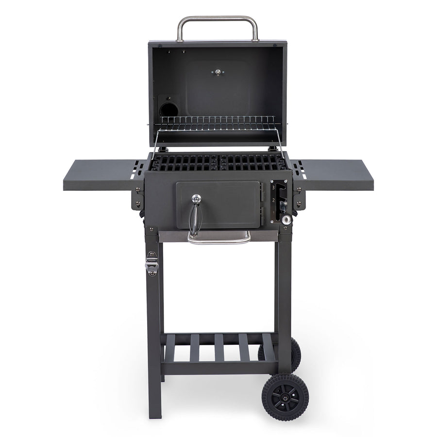 Kulgrill til havefester - Holdbar og alsidig BBQ-grill med støbejernsriste og indbygget termometer