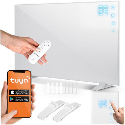 600W Infrarødt Varmepanel med WiFi, Touchscreen og Fjernbetjening - Effektiv Opvarmning til Hjemmet