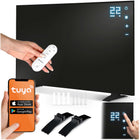 Infrarødt varmepanel 600 W i sort med WiFi, app, fjernbetjening og touchpanel – timer