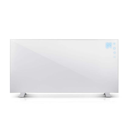 Infrarødt varmepanel 1000 W med WiFi, app, fjernbetjening og touchpanel, 3-i-1 montering – hvid