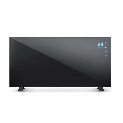 Infrarødt varmepanel 1000 W med WiFi, app, fjernbetjening og touchpanel, 3-i-1 montering – sort