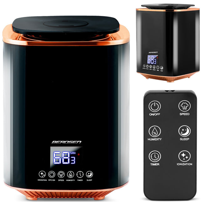 Luftfugter 3,1 l med ionisering, aromaterapi og hygrostat – sort
