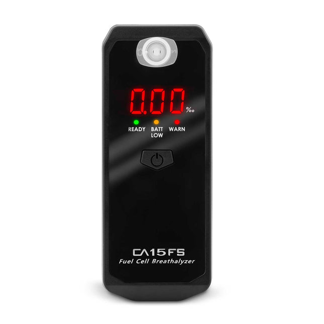 Elektrokemisk alkometer med LED-signallamper – inkl. 3 mundstykker