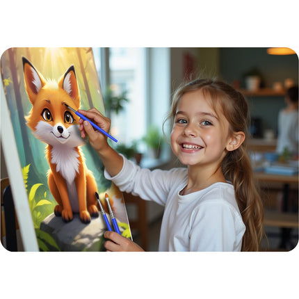 Maling efter tal 40 x 50 cm på blindramme – ræv