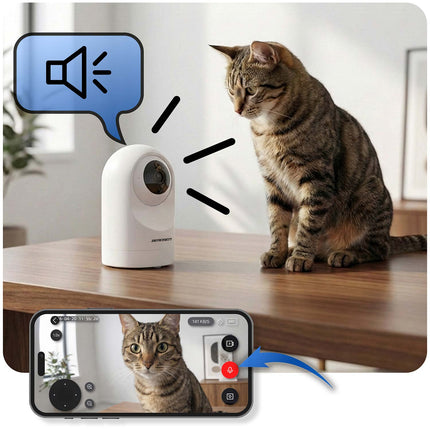 Drejeligt WiFi-kamera 5MP til indendørs brug – babyalarm med 109° synsvinkel