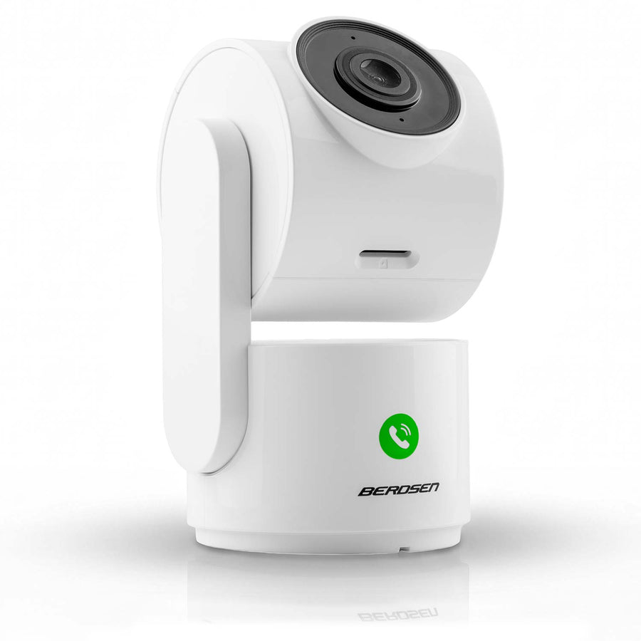 Drejeligt WiFi-kamera 3MP med opkaldsknap – babyalarm med nattesyn og tovejs-lyd