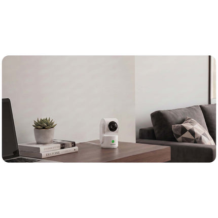 Drejeligt WiFi-kamera 3MP med opkaldsknap – babyalarm med nattesyn og tovejs-lyd
