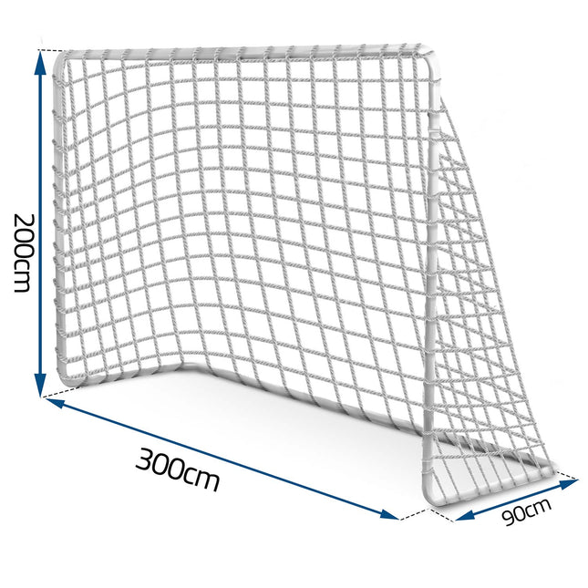 Kraftigt fodboldmålnet 300 x 200 x 90 cm