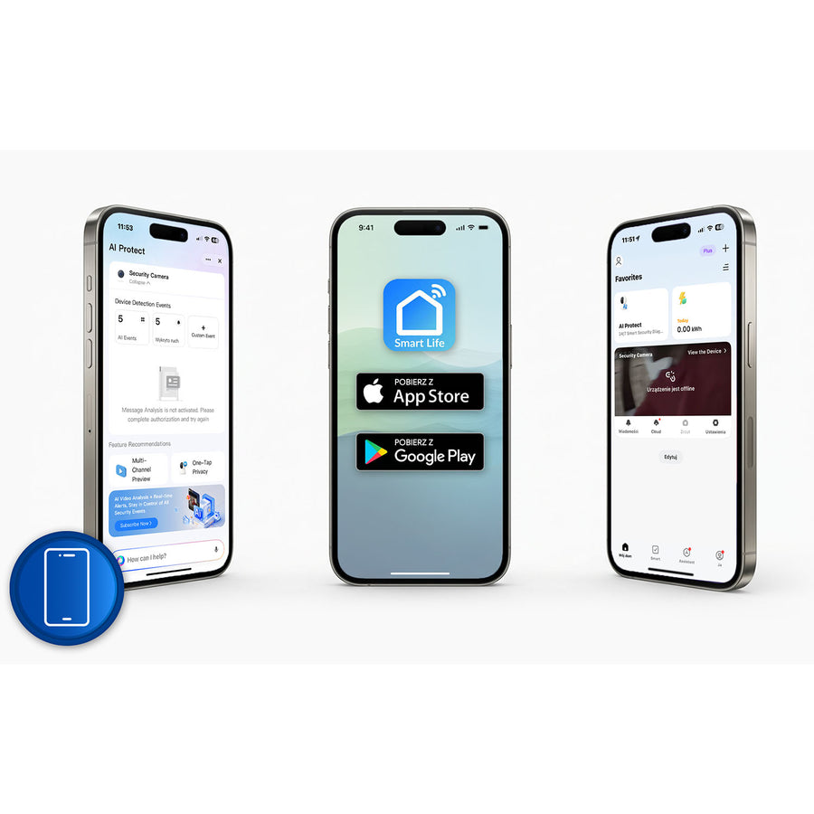 Drejeligt udendørs WiFi-kamera 5MP med farvenattesyn, sirene og persondetektion