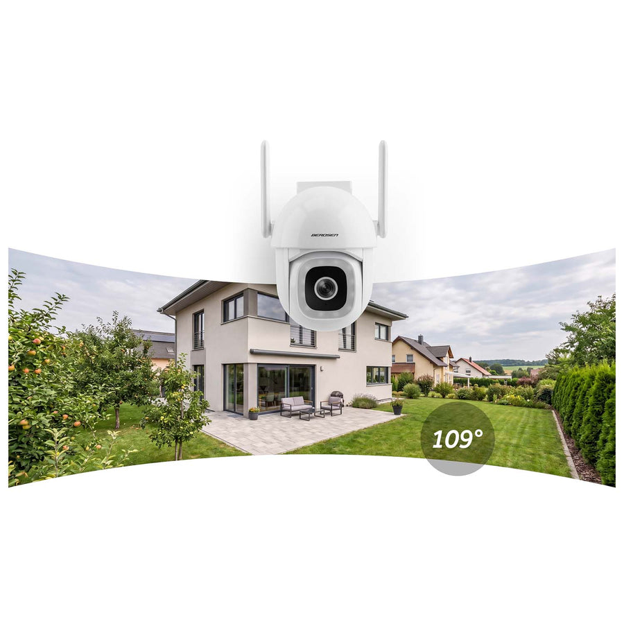 Drejeligt udendørs WiFi-kamera 5MP med farvenattesyn, sirene og persondetektion