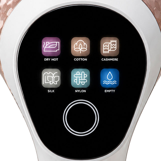 Tøjdamper 2000 W med touchdisplay, 4 dampniveauer og anti-kalk