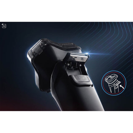 Roterende barbermaskine med 3 hoveder, pop-up trimmer og LED-display – vandtæt IPX6