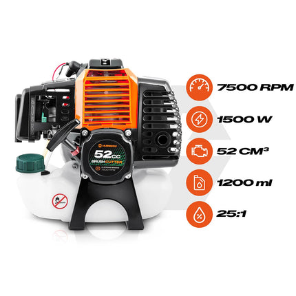 Reservemotor til benzin-buskrydder 52 cc, 1500 W, 2-takt