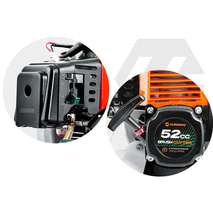 Reservemotor til benzin-buskrydder 52 cc, 1500 W, 2-takt – med håndtag