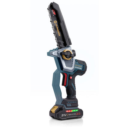 Akku-grensav med børsteløs motor – 2 x 2 Ah-batterier, 10"- og 8"-sværd, kuffert