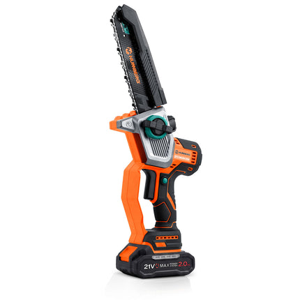 Akku-grensav med børsteløs motor – 2 x 2 Ah-batterier, 10"- og 8"-sværd, kuffert