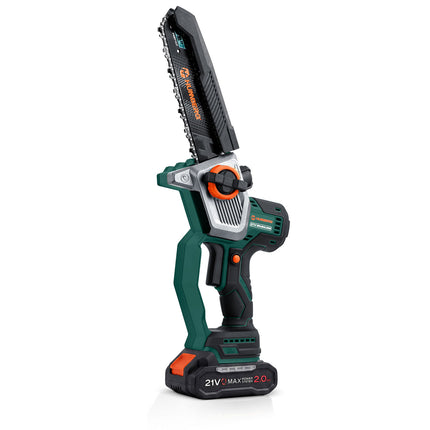 Akku-grensav med børsteløs motor – 2 x 2 Ah-batterier, 10"- og 8"-sværd, kuffert