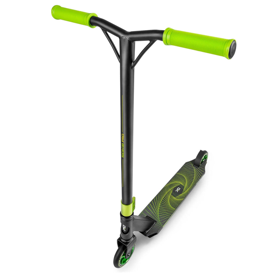Stuntscooter til børn og unge - Gult og grønt design