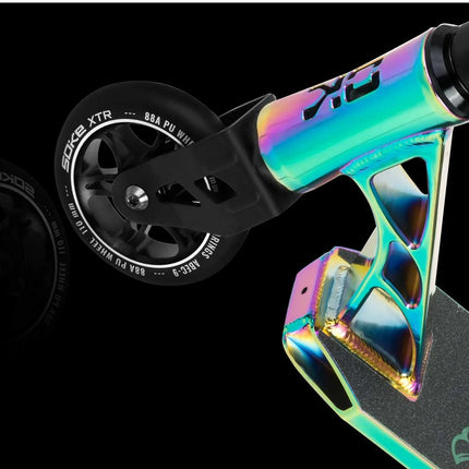 Stunt løbehjul til børn og unge - 360° T-BAR, ABEC-9 lejer, farverig design