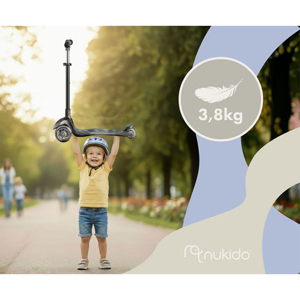 Balanceløbehjul med Sæde til Børn - Justerbar, Skridsikker og LED-lys