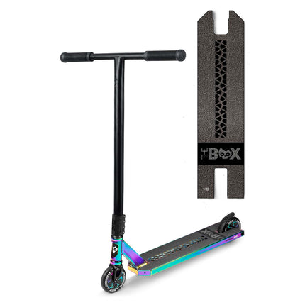Stunt-løbehjul med 140 mm BOX-deck, SCS-kompression og 110 mm Hollow Core-hjul