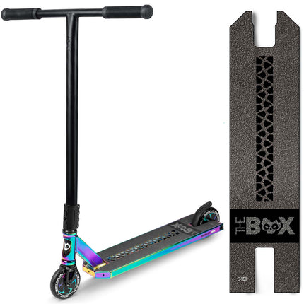 Stunt-løbehjul med 140 mm BOX-deck, SCS-kompression og 110 mm Hollow Core-hjul