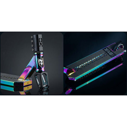 Stunt-løbehjul med 140 mm BOX-deck, SCS-kompression og 110 mm Hollow Core-hjul